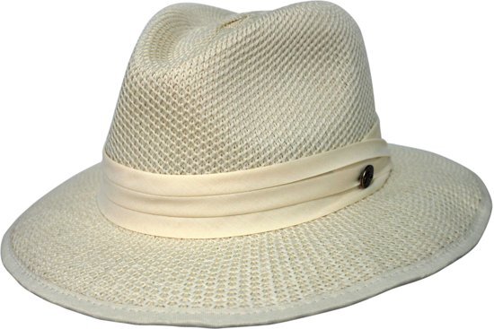 Rigon UV fedora Hoed Heren Mandalay - Creme/Wit - Maat 58cm