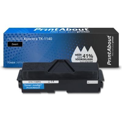 PrintAbout Huismerk Kyocera TK-1140 Toner Zwart - Compatibel