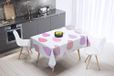 Bonamaison Tafelkleed, Anti-Mold, Sneldrogend, Waterdicht, 100% Polyester Tafellaken, Willekeurig patroon, 140 x 140 Cm