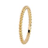 Lucardi Dames Ring goldplated met bolletjes