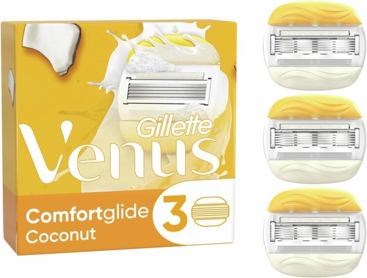 Gillette Comfortglide Coconut Scheermesjes Voor Vrouwen - 3 Navulmesjes