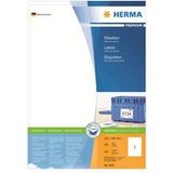 HERMA Premium - Papier - mat - permanent zelf-klevend - wit - A4 (210 x 297 mm) 200 etiket(ten) (200 vel(len) x 1 gelamineerde etiketten