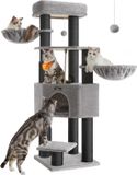 Nancy's Kattenboom XL - Luxe Kattenhuis - Krabpaal - Katten - Zwart/Grijs