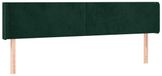 vidaXL Hoofdbord met randen 163x16x78/88 cm fluweel donkergroen