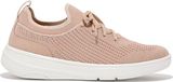 FitFlop Super-Q Knit Slip-On Laced Sneakers Vrouwen - Beige Buff/Rose Goud