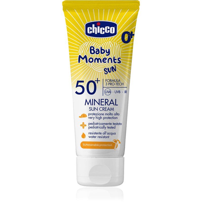 Chicco Baby Moments Mineral Sun Cream Spf50+ 0+ 75ml