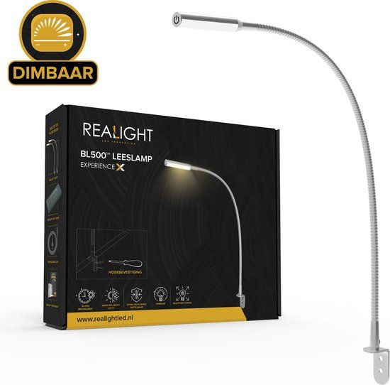 Realight Bedside Reading Light with Dimming - 58 CM - Bedside Lamps for Book - Adults Bedroom - Bedside Lamp Boxspring - Headboard Bedside Lamp