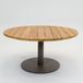 Vita Mango Low dining Tuintafel - 140 cm diameter - teak look - Beige - Rond