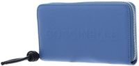 COCCINELLE Leren Portemonnee Metallic Soft Wallet Grained Leather Azul / Midnight B Blauw