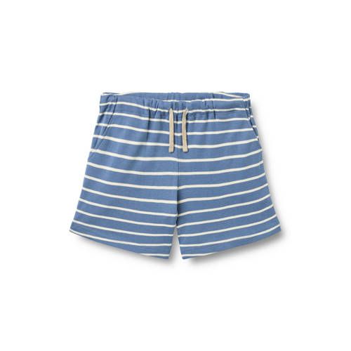Wheat regular waist gestreepte sweatshort blauw