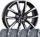 Bridgestone 4 pneus hiver, jeu de roues hiver complètes pour VW Tiguan, Tiguan Allspace, Tayron, 8x18 Astana SWP, 225/55 R18 102V, Blizzak 6 XL Enliten