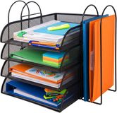 Merkloos Relaxdays Brievenbak A4 - Metaal - Zwart