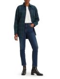 Levi's 724 High Waist Straight Fit Jeans - Dark Blue Denim