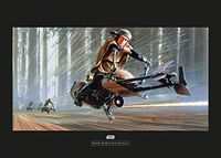Star Komar Star Wars Classic RMQ Endor Speeder - Grootte: 70 x 50 cm - Muurschildering, Posters, Kunstdruk (zonder lijst)