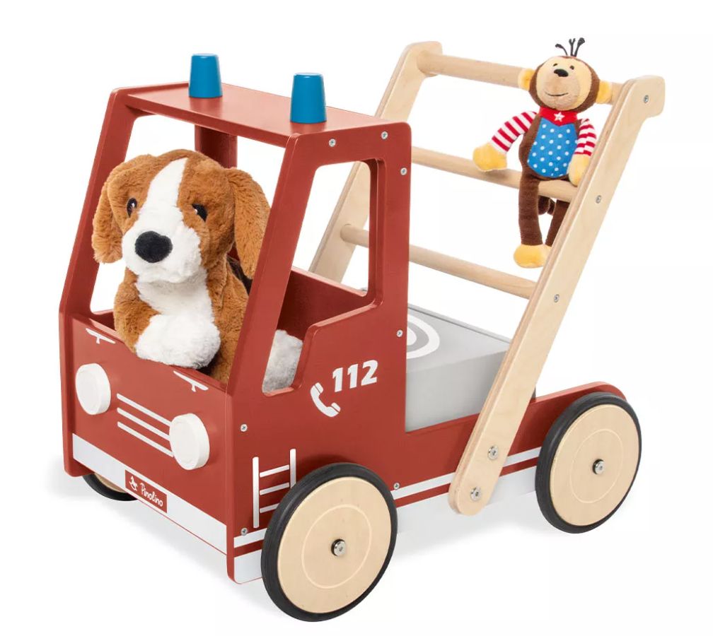 Pinolino Kinderträume Feuerwehrauto Fred babyloopstoel Rood, Hout