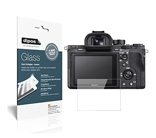 dipos I 2 x pantserfolie, helder, compatibel met Sony Alpha 7S II, beschermfolie 9H schermfolie