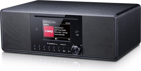 Albrecht DR 895 CD Draagbare Internetradio met DAB+, FM, CD, Spotify - Zwart