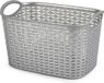 Plasticforte opbergmand/kastmandje - 19 liter - zilver - kunststof - 29 x 39 x 25 cm