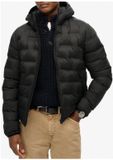 Superdry Gewatteerde Pufferjas met Capuchon Heren Zwart S
