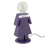 Pantone by Homemania 7002-4011-KZPN Homemania tafellamp, nachtkastje, violet, wit, zwart, hout, 15 x 16 x 26 cm, 1 x E27, max. 100 W