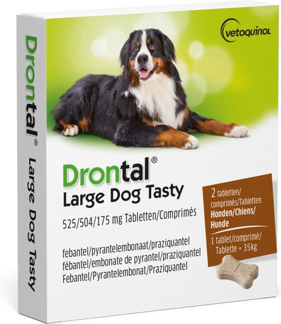 Drontal Ontworming Tabletten Hond vanaf 35 kg - 2 tabletten