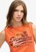 Superdry T-shirt ajusté avec logo vintage LA pour femmes Gilet Soda Pop Orange Marl