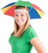 Goodivery® Set van twee kleurrijke handsfree parapluhoeden voor feest en recreatie