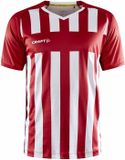 Craft Progress 2.0 Stripe Shirt Korte Mouw Heren - Rood / Wit | Maat: XXL