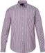 JP 1880 - Heren - Gestreept overhemd FLEXNAMIC® lange mouwen buttondown kraag - Roodbruin - Maat 7XL