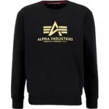 ALPHA INDUSTRIES Basic Carbon Sweatshirt voor heren, Zwart/Goud, XXL