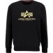 ALPHA INDUSTRIES Basic Carbon Sweatshirt voor heren, Zwart/Goud, XXL