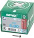 Spax R.v.s. schroef, 5 x 30 mm, 200 stuks, volledig schroefdraad, bolkop, T-STAR plus T20, 4CUT, roestvast staal A2 - 0207000500303