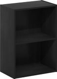 Goodivery Compacte Boekenkast met 2 Open Schappen - Zwart