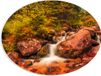 PVC Schuimplaat Ovaal - Waterval Bos - 28x21cm