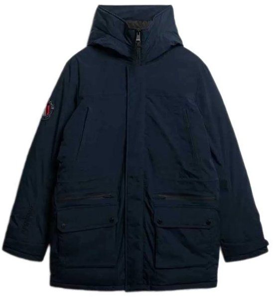 Superdry City Gewatteerde Parka Jas Heren Midnight Navy S