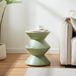 en.casa Table d'appoint Kyppeslo ronde 47x37 cm vert menthe