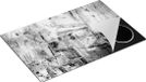 Chefcare Inductie Beschermer Abstracte Kunst - Zwart Wit - 80,2x52,2 cm
