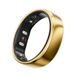RingConn Gen 2 Smart Ring | nieuwe slaapapneu-tracking | 12 dagen batterijduur | slaap-, hartslag en stressbewaking | gezondheid van vrouwen | zonder abonnement | iOS/Android (goud, maat 14)