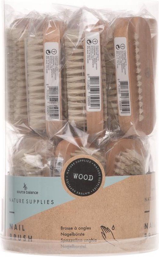 Source Balance Nagelborstel Hout Dubbel 1ST