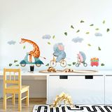 Muursticker Giraffen en Dieren H90 x 60 cm