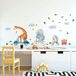 Muursticker Giraffen en Dieren H90 x 60 cm