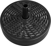 Merkloos Stabiele Parasolvoet voor Buiten - Watergevuld, 22L, Voor Ø 3,8 cm/4,8 cm Parasol - Tuin, Terras, Zwembad - Rotan-look Zwart