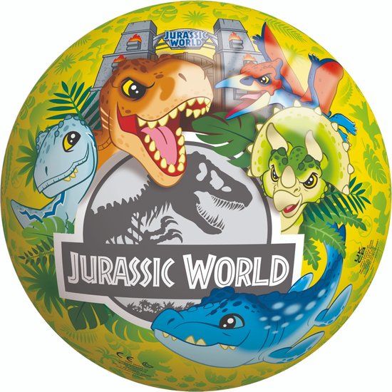 John Dinosaurus Bal - Speelbal 23 cm - Groen - Plastic - Voetbal - Baby/Peuter/Kinderen