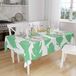 Bonamaison Tafelkleed, Anti-Mold, Sneldrogend, Waterdicht, 100% Polyester Tafellaken, Petroleum Groen, Wit, 140 x 160 Cm