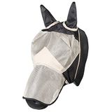 HKM PFIFF Vliegenmasker - weide Zwart-Beige Pony