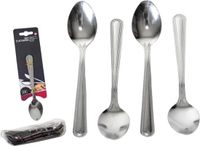 Gerimport Koffielepels - 4x - RVS - 11 cm