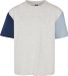 Urban Classics Organic Oversized Colorblock Kinder T-shirt - Kids 134/140 - Grijs