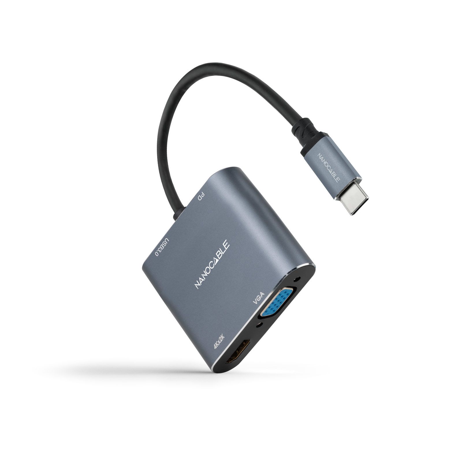 Nanocable 10.16.4304 USB grafische adapter - Grijs