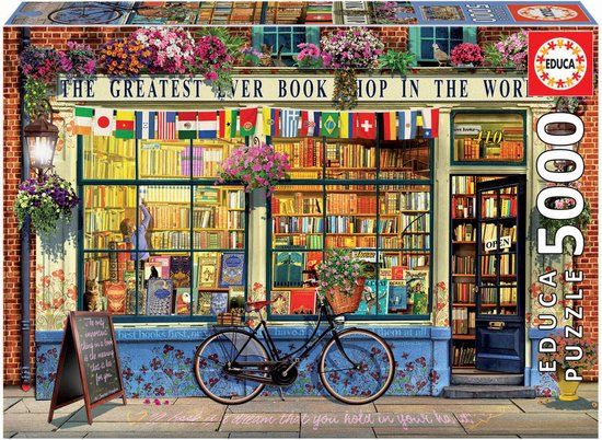 Educa Puzzle - Bookshop in the World 5000 Teile - 8412668185838