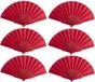 Merkloos Spaanse Handwaaier - 10 stuks - Rood - 23 x 43 cm